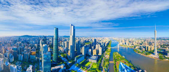 Fototapeta premium CBD scenery of Guangzhou City, Guangdong Province, China