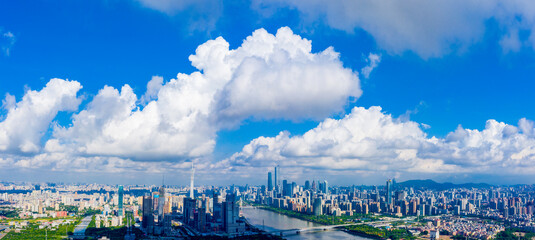 CBD scenery of Guangzhou City, Guangdong Province, China