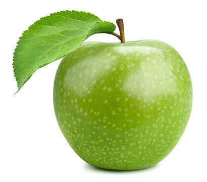 Organic apple fruit isolated on white background