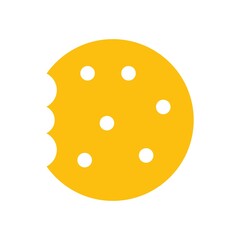 Biscuit Flat Icon Vector Logo Template Illustration