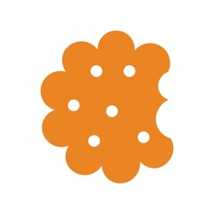 Biscuit Flat Icon Vector Logo Template Illustration