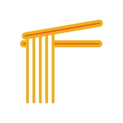 Noodle Flat Icon Vector Logo Template Illustration