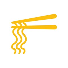 Noodle Flat Icon Vector Logo Template Illustration