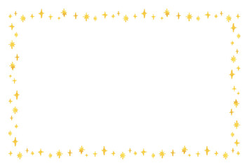 水彩の飾りフレーム　輝き