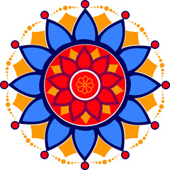 Simple Floral mandala design 