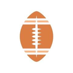 American Football Flat Icon Vector Logo Template Illustration