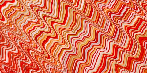 Light Orange vector texture with curves.