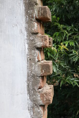 Brick wall of the house