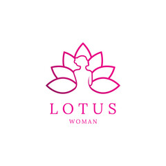 lotus flower beauty salon and hair treatment logo