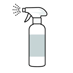 噴霧されたミストと白のスプレーボトル