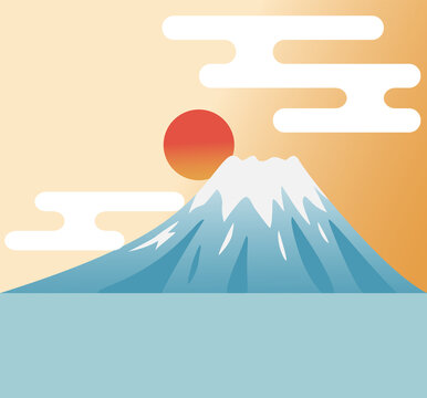 recommend clip art: 富士山の日の出