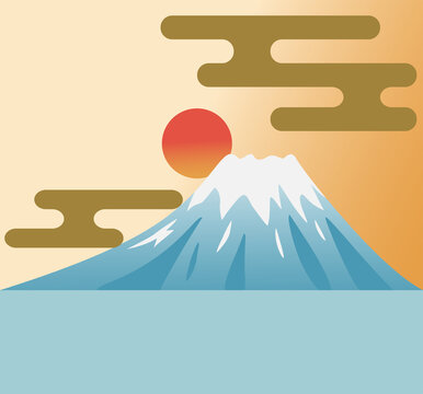 recommend clip art: 富士山の日の出