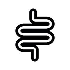 Intestines Vector. linear icon. Editable lines with strokes.