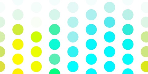 Obraz premium Light blue, yellow vector background with bubbles.