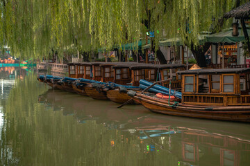 Obraz premium The architectures and rivers in Zhouzhuang, a ancient Chinese village in Jiangsu, China.
