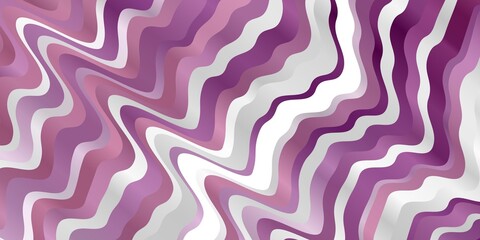 Fototapeta premium Light Purple vector backdrop with curves.