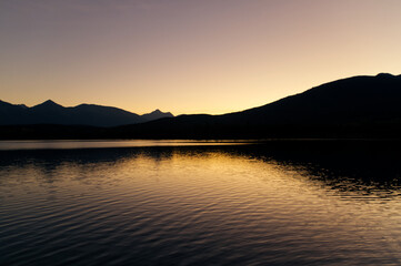 Pyramid Lake during an Autumn Sunset