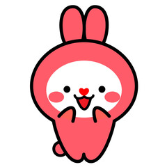 ウサギ　キャラクター　イラスト素材