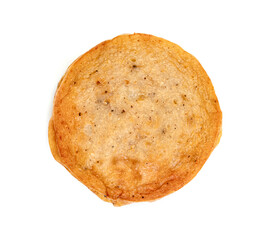 Fried Vietnamese Pork Sausage sliced isolated on white background