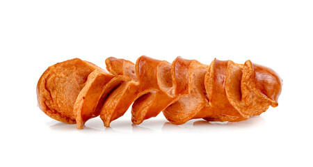 Fried Sausage isolated on white background