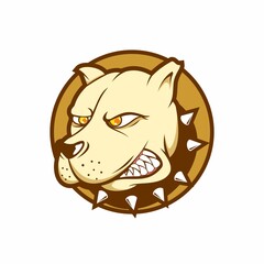 Angry Dog Cartoon Logo Icon