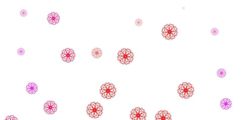 Light pink, red vector natural artwork with flowers.