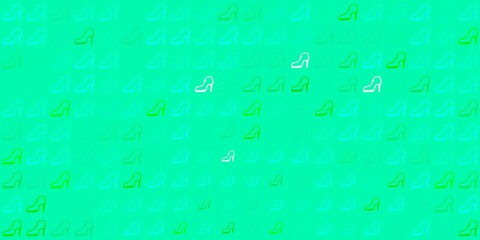 Light green vector pattern with feminism elements.