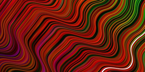 Dark Multicolor vector texture with wry lines.