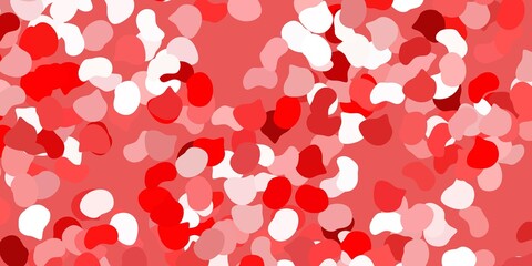 Light red vector backdrop with chaotic shapes.