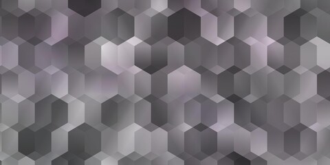 Light Purple vector background with set of hexagons.