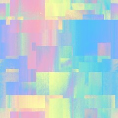 Seamless rectangle geo tile mosaic pattern swatch. High quality illustration. Random scattered shapes with grungy texture and color. Modern tranquil elegant geometric surface pattern design.