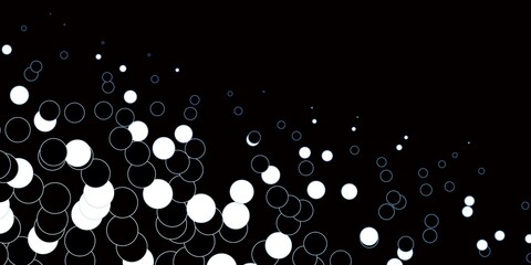 Dark BLUE vector template with circles.