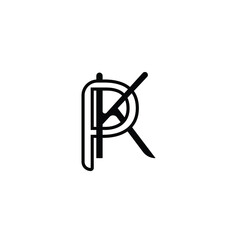 Initial Logo Letter PK KP Monogram