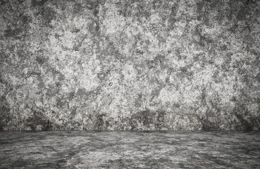 empty room, plaster wall, grey background