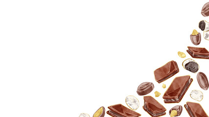 金のチョコレートクッキーフレーム