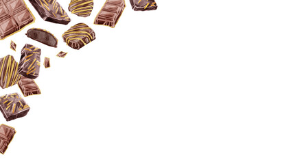 金のチョコレートクッキーフレーム