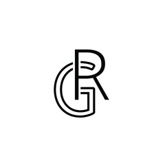 Initial Logo Letter GR RG Monogram