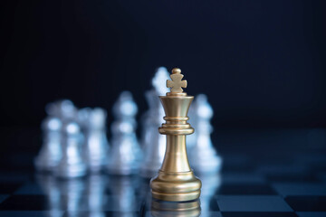 Chess gold business concept, leader & success