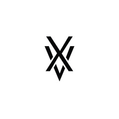 Letter XV VX Monogram Logo