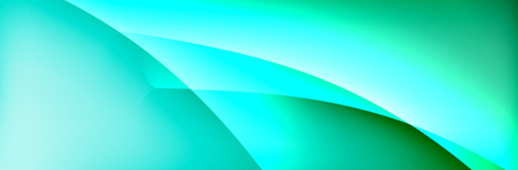 Fluid gradient neon color waves, vector abstract background