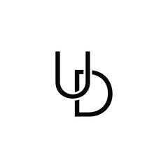 Letter UD DU Monogram Logo