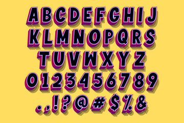 3D cartoon alphabet design