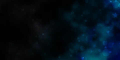 Obraz premium Light BLUE vector template with circles, stars.