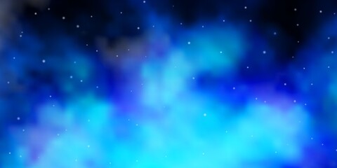 Fototapeta na wymiar Dark BLUE vector layout with bright stars.