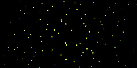 Dark Green, Yellow vector pattern with abstract stars.