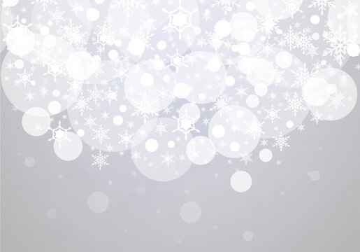 雪の結晶のキラキラ光ったイメージ　イラスト