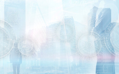 Obraz premium Gears Business Teamwork. Cog gear to success as concept.