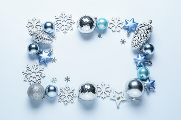 Beautiful Christmas composition on light background