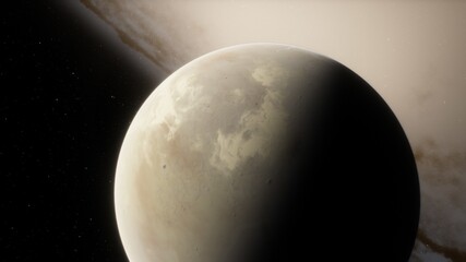 Naklejka premium Alien Planet in the outer space. 3d rendering