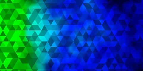 Fototapeta premium Light Blue, Green vector background with polygonal style.